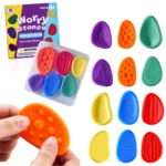 Piedras sensoriales antiestrés de silicona para niños x 6